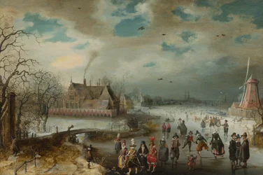 Pattinaggio sul fiume Amstel ghiacciato